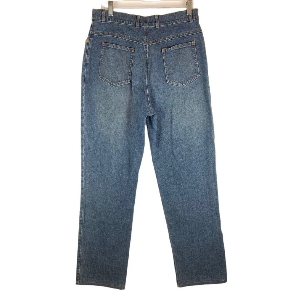 St. John Sport Womens High Rise Straight Jeans Size 10. Blue Stretch. Marie Gray - Picture 2 of 8